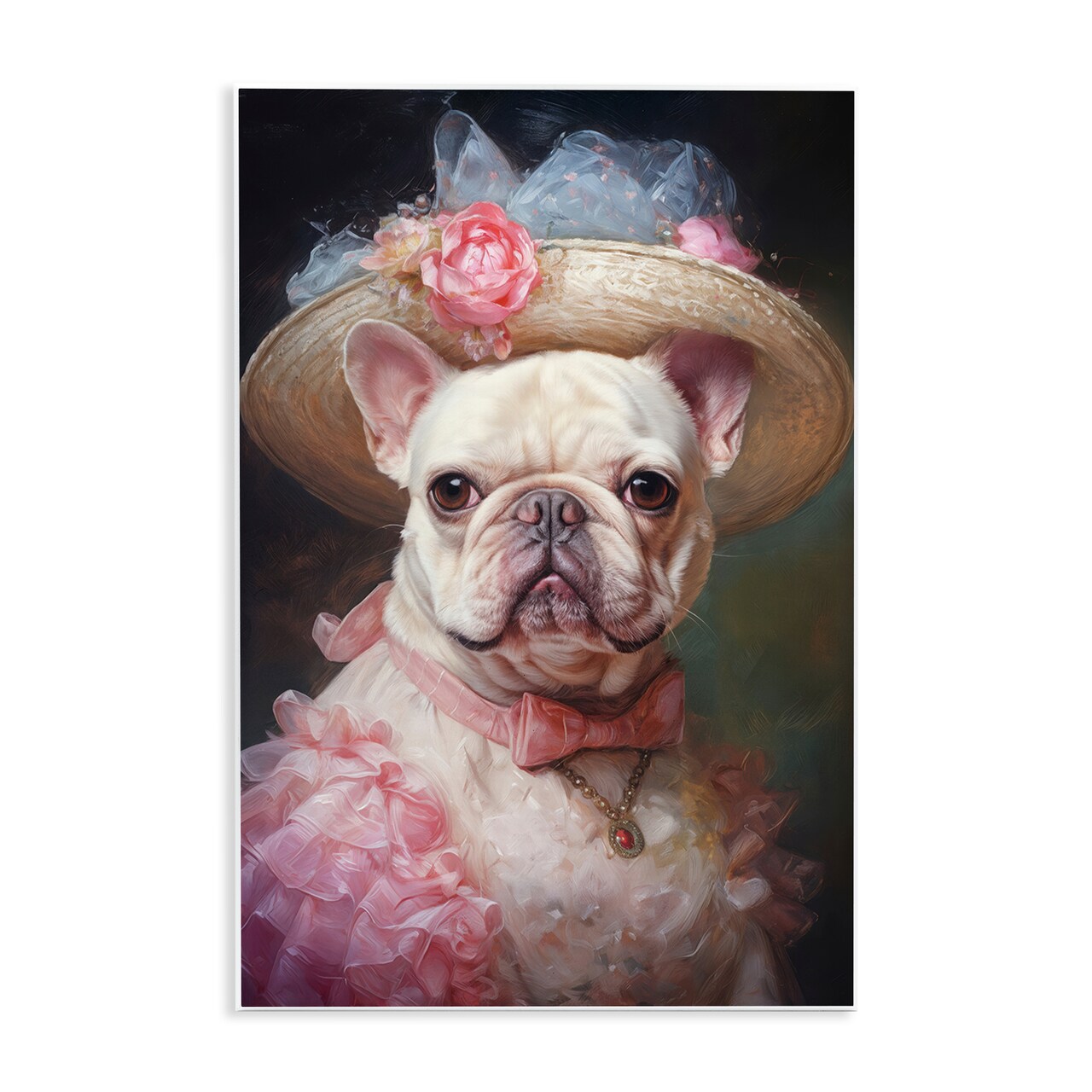 Stupell Industries Pink Victorian Frenchie Wall Plaque, design by Wumples